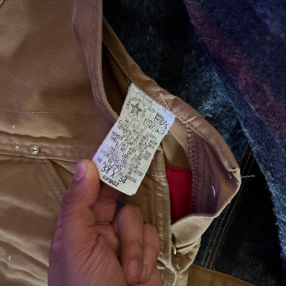 Carhartt duck insulated bibs overalls 34x34 - Picture 2 of 2